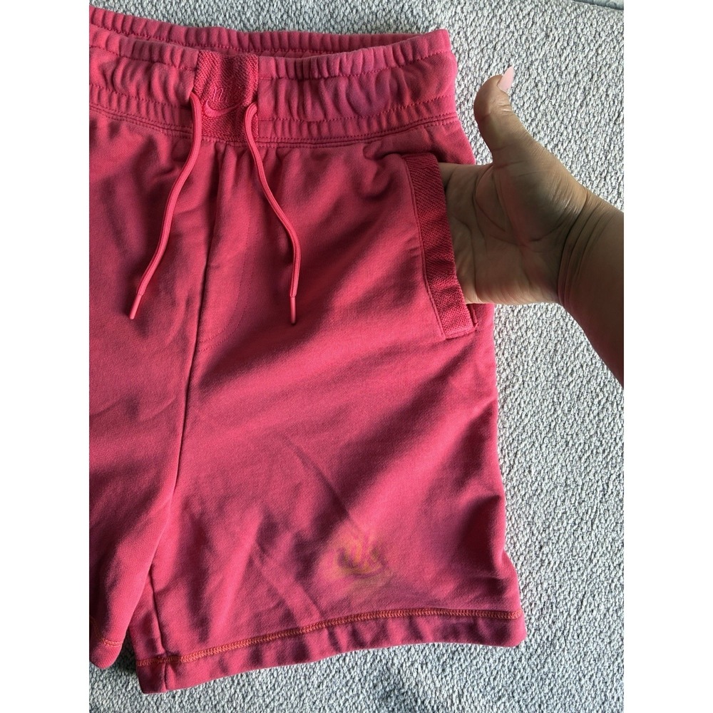 Nike Pink Fleece Shorts Women's Small Athleisure Lounge Sweat Shorts - Picture 8 of 15